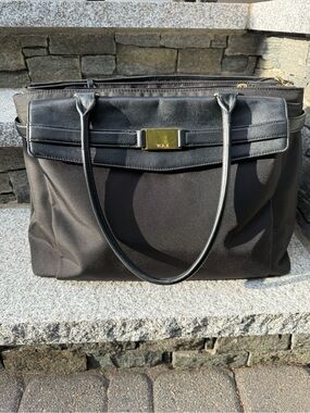 Tumi Larkin Hayward Triple Compartment Laptop Tote with gold-tone hardware